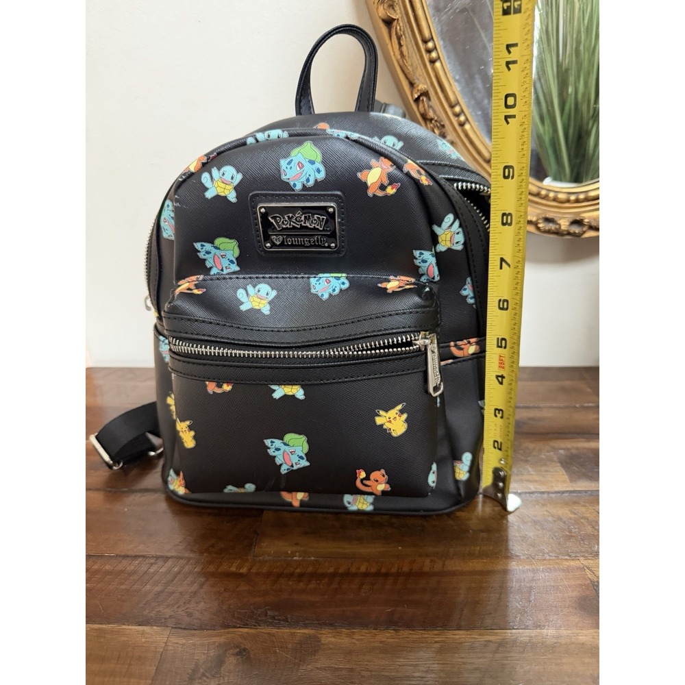 Loungefly Pokémon Mini Backpack Pikachu Bulbasaur Charmander Squirtle READ - Picture 14 of 16